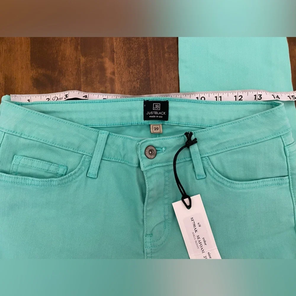 Just Black Green Skinny Jeans Modern Fit - Picture 4 of 7